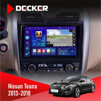  Штатна магнітола Nissan Teana 2013-2018 Decker D10005 4x64, DSP, 360, 4G, 2k