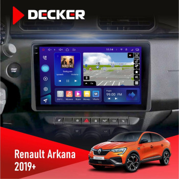  Штатна магнітола Renault Arkana 2019+ Decker D10005 4x64, DSP, 360, 4G, 2k