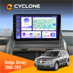 Штатная магнитола Dodge Journey 2008-2011 Cyclone C9-011 4x64, DSP