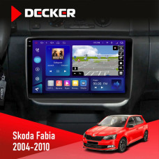 Штатная магнитола Skoda Fabia 2004-2010 Decker D10005 4x64, DSP, 360, 4G, 2k