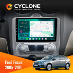 Штатная магнитола Ford Focus 2 2005-2011 Black Climate Cyclone C9-013 4x64 DSP 4G