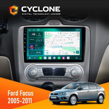 Штатная магнитола Ford Focus 2 2005-2011 Climate Cyclone C9-013 4x64 DSP 4G
