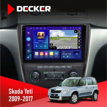 Штатна магнітола Skoda Yeti 2009-2017 Decker D10005 4x64, DSP, 360, 4G, 2k