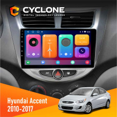  Штатна магнітола Hyundai Accent 2010-2017 Cyclone C9CPL 2x32