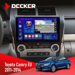 Штатная магнитола Toyota Camry 2011-2014 Decker D10005 4x64, DSP, 360, 4G, 2k