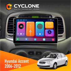  Штатна магнітола Hyundai Accent 2006-2012 Cyclone C9CPL 2x32