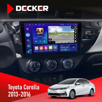  Штатна магнітола Toyota Corolla 2013-2016 Decker D10005 4x64, DSP, 360, 4G, 2k