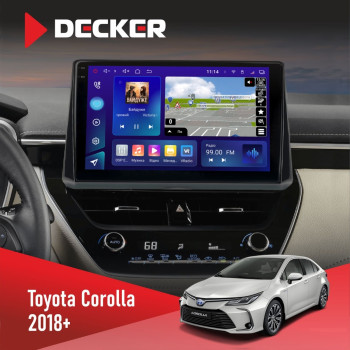  Штатна магнітола Toyota Corolla 2017-2019 Decker D10005 4x64, DSP, 360, 4G, 2k