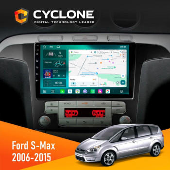 Штатная магнитола Ford S-Max 2006-2015 Climate Cyclone C9-013 4x64 DSP 4G
