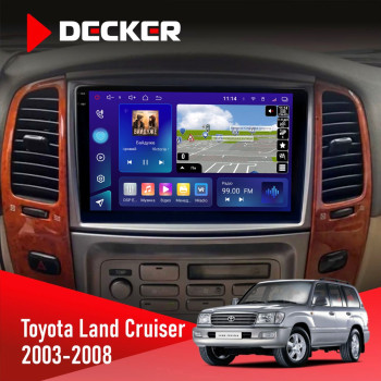  Штатна магнітола Toyota Land Cruiser (100) 2003-2008 Decker D10005 4x64, DSP, 360, 4G, 2k