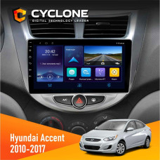  Штатна магнітола Hyundai Accent 2010-2017 Cyclone C9006 4x64, DSP, DVR