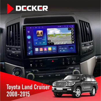  Штатна магнітола Toyota Land Cruiser (200) 2008-2015 Decker D10005 4x64, DSP, 360, 4G, 2k