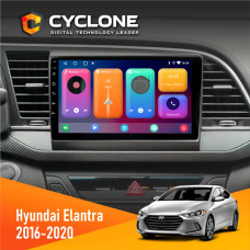  Штатна магнітола Hyundai Elantra 2016-2020 CAN Cyclone C9CPL 2x32