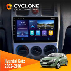 Штатная магнитола Hyundai Getz 2002-2010 Cyclone C9006 4x64, DSP, DVR