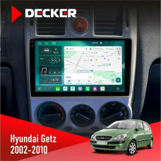 Штатная магнитола Hyundai Getz 2002-2010 Decker D9004 6x128, DSP 360, 2k