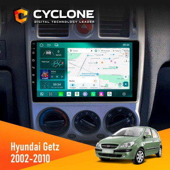 Штатная магнитола Hyundai Getz 2002-2010 Cyclone C9-013 4x64 DSP 4G