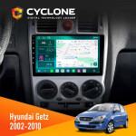 Штатная магнитола Hyundai Getz 2002-2010 Black Cyclone C9-013 4x64 DSP 4G