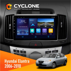  Штатна магнітола Hyundai Elantra 2006-2010 Cyclone C9006 4x64, DSP, DVR