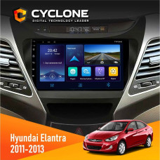  Штатна магнітола Hyundai Elantra 2011-2013 Cyclone C9006 4x64, DSP, DVR
