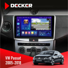  Штатна магнітола Volkswagen Passat (B6, B7) 2005-2014, CC 2012-2018 Decker D10005 4x64, DSP, 360, 4G, 2k