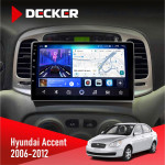 Штатная магнитола Hyundai Accent 2006-2012 Black Decker D9-006 4x64, 4G