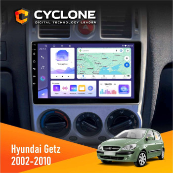 Штатная магнитола Hyundai Getz 2002-2010 Black Cyclone C9-011 4x64, DSP