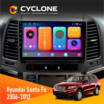 Штатная магнитола Hyundai Santa Fe 2006-2012 Cyclone C9CPL 2x32