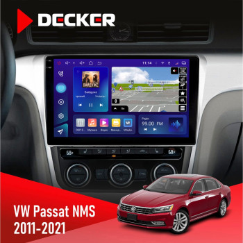  Штатна магнітола Volkswagen Passat NMS 2011-2021 Decker D10005 4x64, DSP, 360, 4G, 2k