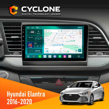 Штатная магнитола Hyundai Elantra 2016-2020 CAN Cyclone C9-013 4x64 DSP 4G