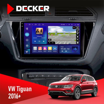  Штатна магнітола Volkswagen Tiguan 2016+ Decker D10005 4x64, DSP, 360, 4G, 2k