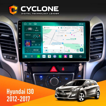 Штатная магнитола Hyundai i30 2012-2017 CAN Cyclone C9-013 4x64 DSP 4G