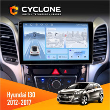 Штатная магнитола Hyundai i30 2012-2017 CAN Cyclone C9009 4x64, DSP, 4G, 2k