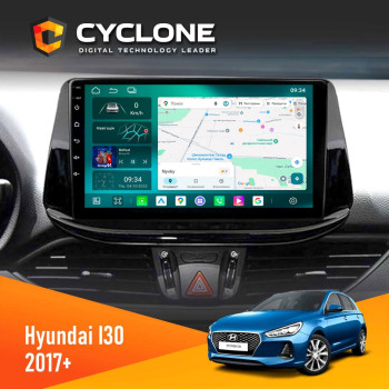 Штатная магнитола Hyundai i30 2017 Cyclone C9-013 4x64 DSP 4G