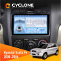 Штатная магнитола Hyundai Santa Fe 2000-2006 Cyclone C9009 4x64, DSP, 4G, 2k