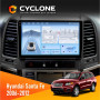 Штатная магнитола Hyundai Santa Fe 2006-2012 Cyclone C9009 4x64, DSP, 4G, 2k