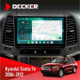 Штатная магнитола Hyundai Santa Fe 2006-2012 Decker D9004 6x128, DSP 360, 2k