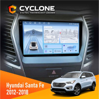 Штатная магнитола Hyundai Santa Fe 2012-2018 CAN Cyclone C9009 4x64, DSP, 4G, 2k
