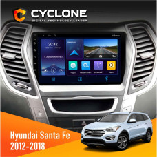  Штатна магнітола Hyundai Santa Fe 2012-2018 CAN Cyclone C9006 4x64, DSP, DVR