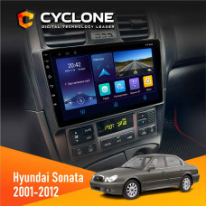  Штатна магнітола Hyundai Sonata (EF) 2001-2012 Cyclone C9006 4x64, DSP, DVR