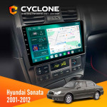 Штатная магнитола Hyundai Sonata (EF) 2001-2012 Cyclone C9-013 4x64 DSP 4G