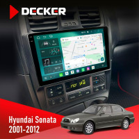 Штатная магнитола Hyundai Sonata (EF) 2001-2012 Decker D9004 6x128, DSP 360, 2k
