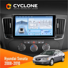 Штатная магнитола Hyundai Sonata 2008-2010 Cyclone C9009 4x64, DSP, 4G, 2k