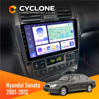 Штатная магнитола Hyundai Sonata (EF) 2001-2012 Cyclone C9-011 4x64, DSP