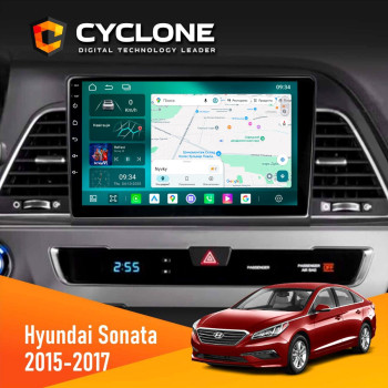Штатна магнітола Hyundai Sonata 2015-2017 CAN Cyclone C9-013 4x64 DSP 4G