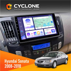 Штатная магнитола Hyundai Sonata 2008-2010 Climate Cyclone C9008 4x64, DSP