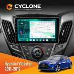 Штатна магнітола Hyundai Veloster 2011-2019 Cyclone C9-013 4x64 DSP 4G