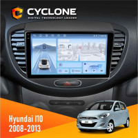 Штатная магнитола Hyundai I10 2008-2013 Cyclone C9009 4x64, DSP, 4G, 2k