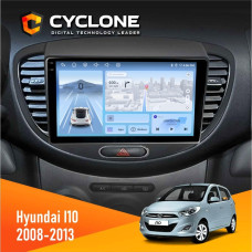 Штатная магнитола Hyundai I10 2008-2013 Cyclone C9009 4x64, DSP, 4G, 2k