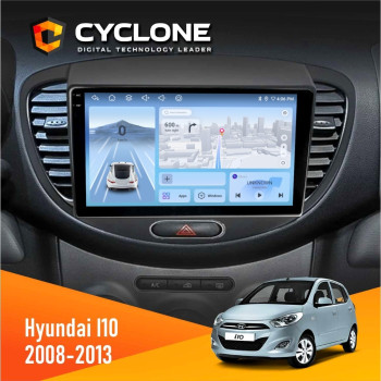 Штатна магнітола Hyundai I10 2008-2013 Cyclone C9-012 4x64 DSP 4G