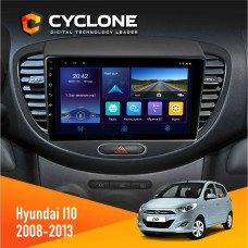  Штатна магнітола Hyundai I10 2008-2013 Cyclone C9006 4x64, DSP, DVR